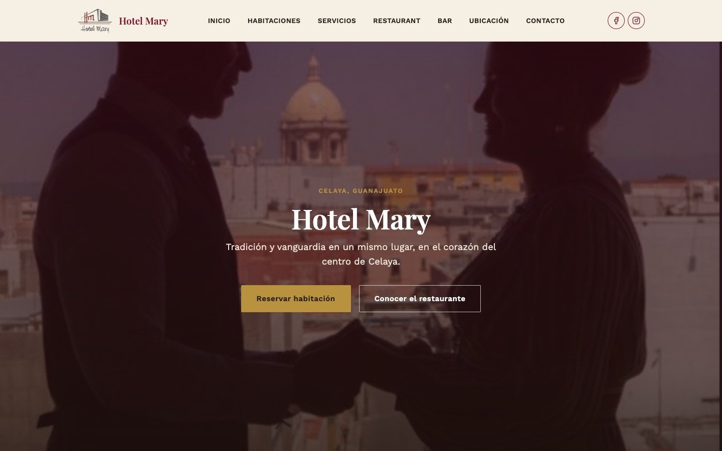Página de Hotel Mary